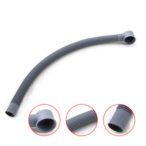 Longer bathtub downpipe bathtub water drain accessories wooden barrel shower room tub drain pipe plastic water drop hose