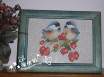 Magazine cross stitch kit French DMC embroidery pair pair of birds fat bird cherry