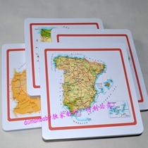 Countries outline map card 0 to 6 years old map Duman early education Seven field-style right brain development Hot sale