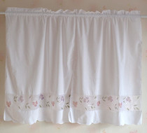 Foreign trade fabric embroidery coffee curtain Finished curtain Door curtain Kitchen small curtain half curtain