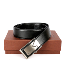 Shachi Belt Mens cowhide casual fashion belt leather leather automatic buckle business trend Fathers Day gift