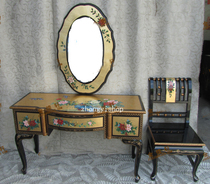 Modern new Chinese antique gold foil hand-painted furniture dresser dresser mirror combination furniture