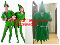 Halloween costume green elf dress Green Peter Pan Green Peter Pan Green Peter Pan cos suit