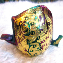 Pakistan traditional handicrafts copper carving paint color fish head ashtray more than a year factory direct sales