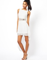 American Amoy asos Summer Tide Dress AX Paris Skater Dress White Dress