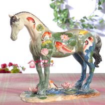 Fang Ya Jian Ou Yuyue Longmen Ceramic horse Business gifts Housewarming birthday gifts Home jewelry ornaments