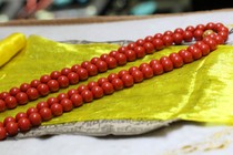 Raw cinnabar 108 gold foil ball Buddha head diameter 1 2cm