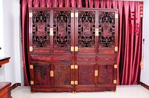 Mahogany furniture Chinese antique all solid wood bookcase red sour branch bookcase bookshelf clear combination bookcase