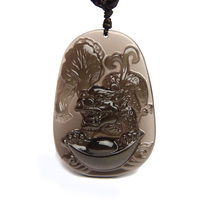 Zodiacs Year of the Sheep is a dog mascot and the Flying Lion Ice Black Yaoshi Pendant