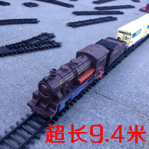 Oversized rail car assembly electric train model steam head rail train toy electric track toy car