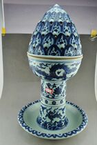 Ming Xuande blue and white dragon pattern twingling flower different animal pattern Boshan furnace flower