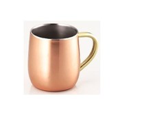 Japanese substitute genuine sunburner bronze double-layer mark Japanese manufacture high-end copper tea beer cup birthday gift