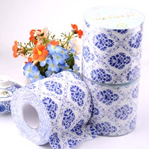 2 volumes of clothes Creative printed toilet paper Toilet Paper Gift Toilet Paper toilet paper Printed Rolls of paper Green Flower Porcelain