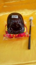 And Zen Hall Buddhist Craft Gift Specialties Flame Mouth Red Wood Wood Fish 3 5 Inch with Mat Wood Stick
