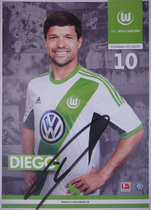(Official Card) Star Card Bundesliga Wolfsburg 13 14 Diego’s autographed card