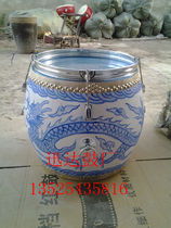 Blue and white porcelain water drum craft drum performance drum dragon drum big drum War drum Prestige drum pattern custom factory direct sales