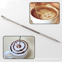 Stainless steel pull flower needle fancy coffee painting flower hook carved stick carved needle pull flower pen
