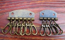 All handmade leather bronze key breasted four button six button key breasted luggage hardware accessories