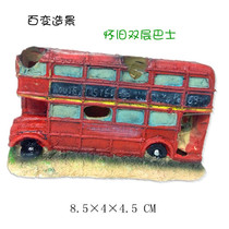 Special clearance of various landscaping retro nostalgic double-decker bus fish tank ornaments water grass landscape MB169-24