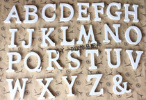 27 letters pure white wood modern English letter ornaments home wedding decoration shooting props