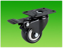 Punch 5 Drilling Unhurt Floor Silent 1 5 Inch Gold Drill PU Polyurethane Flat Bottom Active Universal Brake With Brake Castors