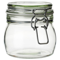 Shanghai Confused IKEA Domestic Corken Glass Jar with Lid 0 5L