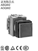 Square convex head ABQW201 One normally closed reset AOQW220 Two normally open Japan idec Izumi push button switch