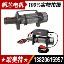 Car electric winch car crane winch car winch 12v 24V 3000 pounds electric traction