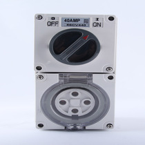 56cv440 waterproof switch socket outdoor surface mount with switch 4 core 40a industrial socket power socket