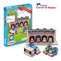 3D Lenticular Puzzle Mini Thomas and Round House Educational Toy Model for Boys and girls