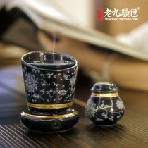 (Power storage type) on the glaze color gold blue and white electronic incense burner cloud water ballad charging product incense burner incense machine