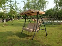 Three-person swing hammock outdoor swing chair adult wrought iron rocking chair outdoor courtyard garden swing Shaker dual use
