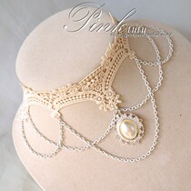 DIY Original Fairy beige Champagne multilayer stream Sulace necklace exquisite charm princess neckchain XL027