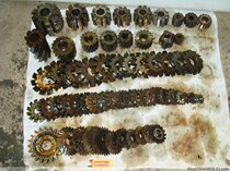Old products: various types of gear hob hobbing knives weighing 30kg and 77 pieces-