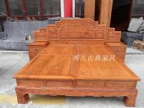Solid Wood Bed Red Wood Classical 1 8 m Large Bed Africa Yellow Flower Pear Steps Tall Bed Manufacturer Direct
