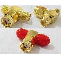 SMA three-way head 10%-2 adapter wireless router retrofitted dual-antenna enhanced wifi signal