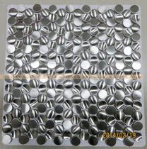 Metal stainless steel silver brushed TV puzzle background wall sticker Stainless steel living room tile home improvement building materials mosaic