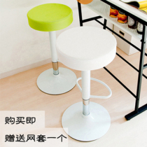 Simple bar chair Bar chair Fashion candy color bar chair High chair Bar stool Bar stool Adjustable rotating chair