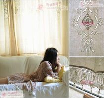 American country vintage cotton and hemp hook needle Mediterranean foreign trade finished curtain Living room bedroom floor partition wooden bead curtain