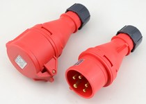 Industrial plug socket 5 core pole 16a industrial 380V power supply 6H3PNE connector waterproof IP44 three phase 5 wire