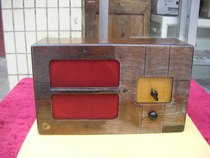 Japan original Panasonic air dual three-lamp regenerative volume antique tube radio(package real package old)