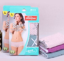 Full of four pieces of butterfly Anfen underwear womens shorts cotton wave Point Middle waist flat corner cute trousers girl bag hip