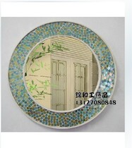 Direct selling European style seven color green glass patch mirror bathroom mirror porch mirror dressing mirror makeup mirror
