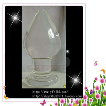 Crystal glass anal bead anal plug simulation penis female masturbator sail 2310