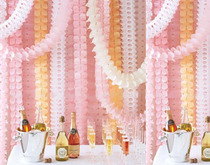 Chinese Valentines Day wedding room decoration paper flower wedding party dress four leaf clover flower window decoration DIY