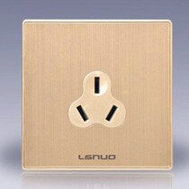  Gold 16A air conditioning socket Gold aluminum brushed panel Air conditioning special 16A socket panel
