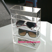Acrylic transparent 4-layer glasses box Bank reading glasses display box jewelry storage box glasses storage