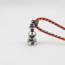 Five-wheeled tower pendant Five-wheeled Buddha pagoda Big Day Buddha Stupa hanging chain can be loaded with Tibetan relic Stainless steel