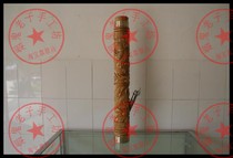 Qingxie wood pure handmade Yang carving advanced Dragon solid wood hookah tube more than a layer of auspices