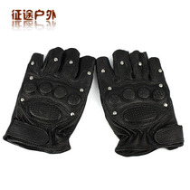 Half Finger Glove Leather Gloves Male Riding Moto Gloves Outdoor Sports Tactical Gdou Gloves CS Protective Gloves